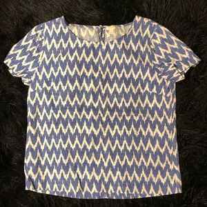J. Crew Chevron Linen Top